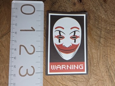 WARNING Decal Hacker Sticker Skateboard Decal Laptop Sticker Bottle #s1