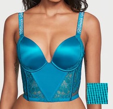 VICTORIA S SECRET Sz 34DD Push-Up Corset NWT Crystals