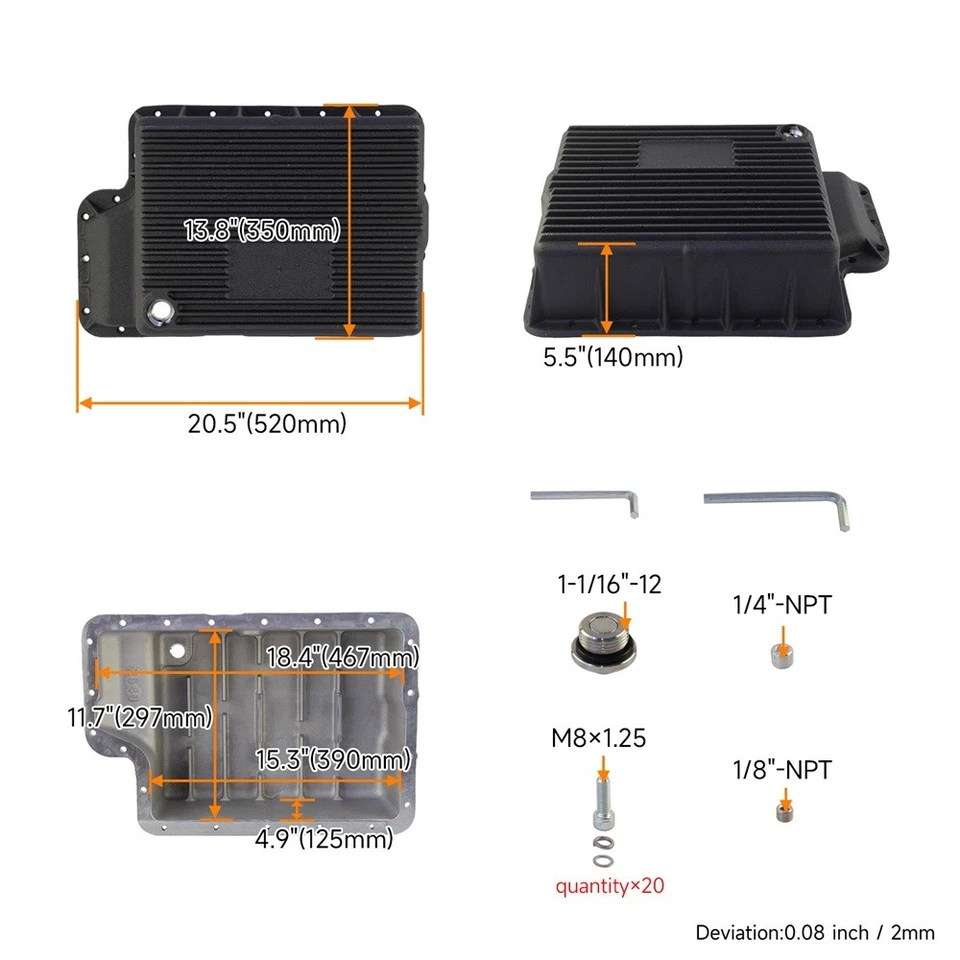 Heavy Duty 5R110 Transmission Deep Pan For Ford 6.0/6.4L F250/F350 2003-2010 - Image 4 of 4