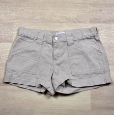 90s Y2K Calvin Klein Tan Denim Shorts Low Rise Womens Size 2 VTG 2000s
