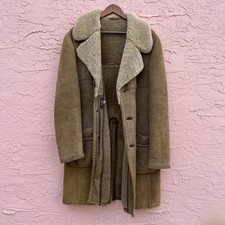 Vintage Leather Coat Fully Lined Western Farm Winter Patina Rugged Size 52