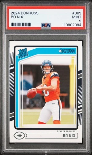 2024 PANINI DONRUSS #369 BO NIX ROOKIE RC PSA 9