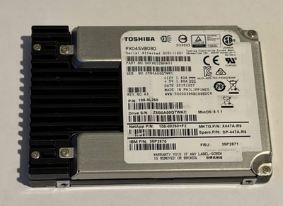 Toshiba PX04SVB080 800GB 2.5'' 12Gb/s MLC SAS Solid State Drive P/N: SDFAE02NHA01