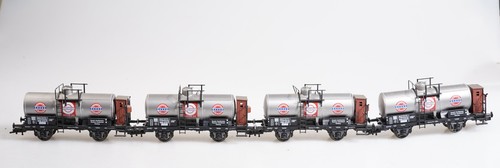 (0590) 4 Fleischmann H0 Kesselwagen der DRG STANDARD Motor Oil mit KK | Condition: Gebraucht
