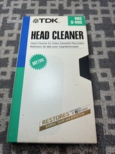 TDK Head CLEANER Dry Type VHS S-VHS 1988 Made in Japan