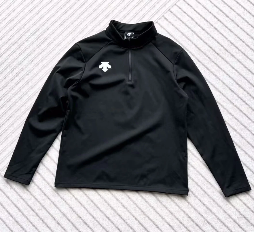 2025 Otoño Nuevo Descente Media Cremallera Deportes Manga Larga Base Camisa Foto 2 de 4