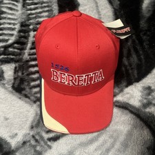 Red 1526 Beretta Firearms Logo Embroidered Flexfit Hat Flat and Curved brand new