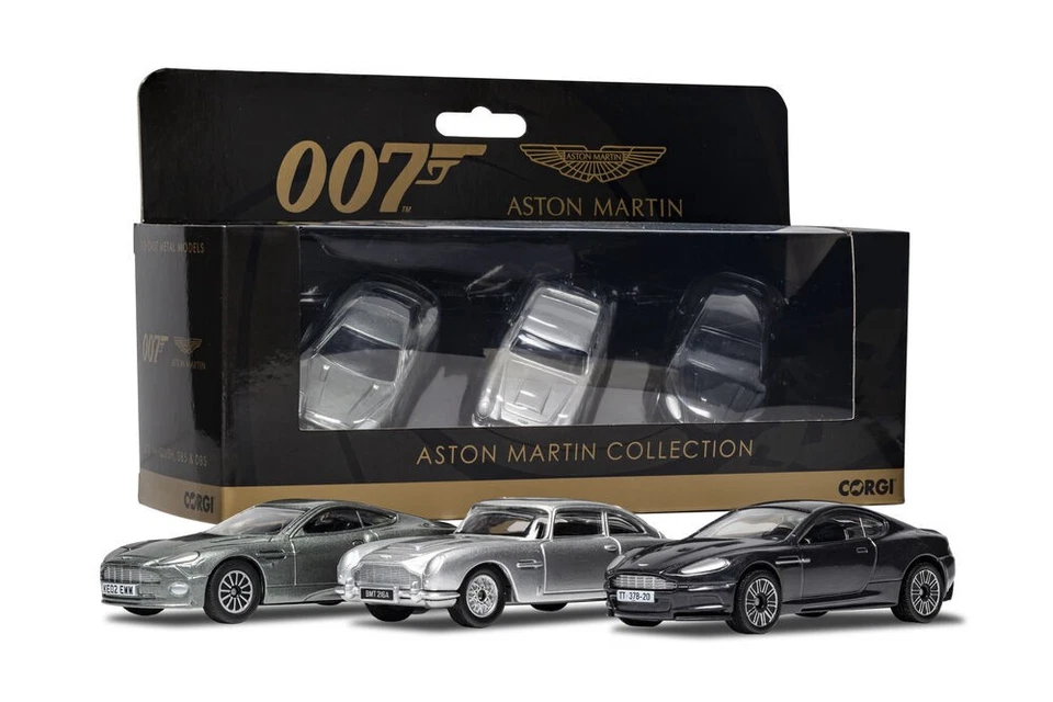 Corgi TY99284 James Bond Aston Martin Collection V12 Vanquish DB5, DBS - Neuf - Photo 1/1