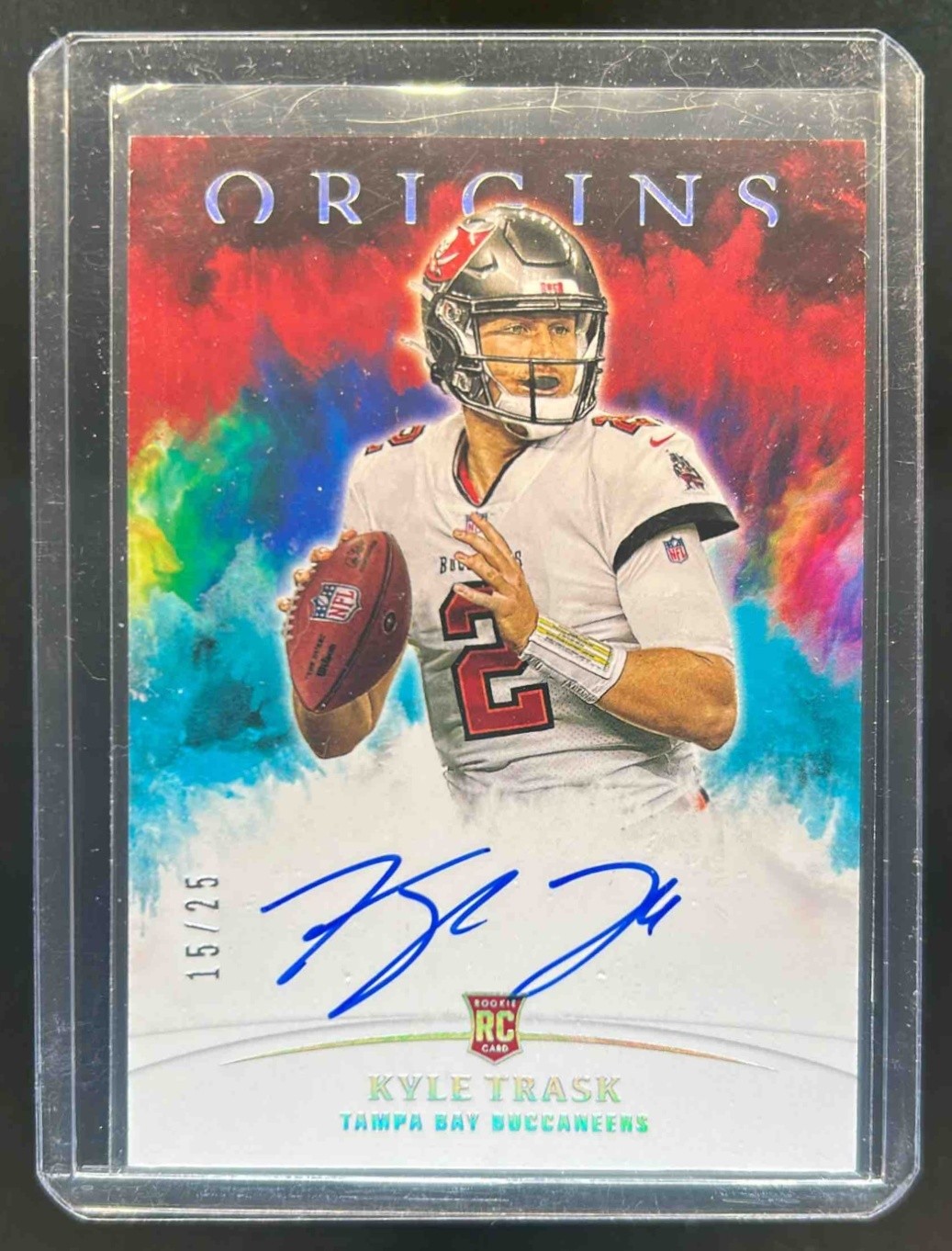 2021 Origins Kyle Trask Rookie Auto RC Turquoise Rookie #15/25 Buccaneers
