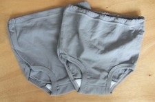 Two pairs size 8-10 stretch nylon school knickers everyday briefs light Grey.