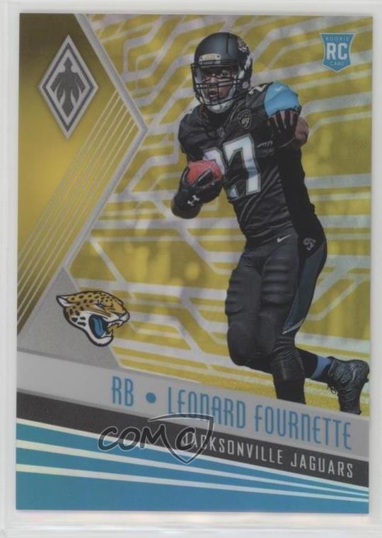 2017 Panini Phoenix Rookies Yellow 22/75 Leonard Fournette #109 Rookie RC m1k