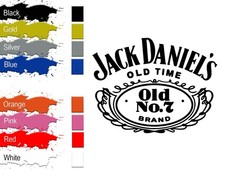 4" Jack Daniels Vinyl Sticker | CAR, WALL, WINDOW, 8 COLOURS