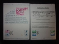 FRANCE LOT 1980 S FIRST DAY LARGE  SHEETS EUROPA ISSUES