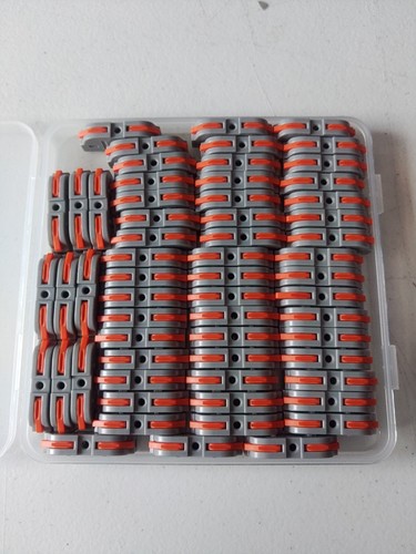 60x Reusable Spring Lever Terminal Block Electric 28-12AWG Wire Cable Connectors