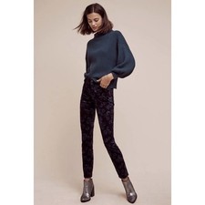 PILCRO the Letterpress Anthropologie Jeans Women 31 Skinny Script Velvet boho