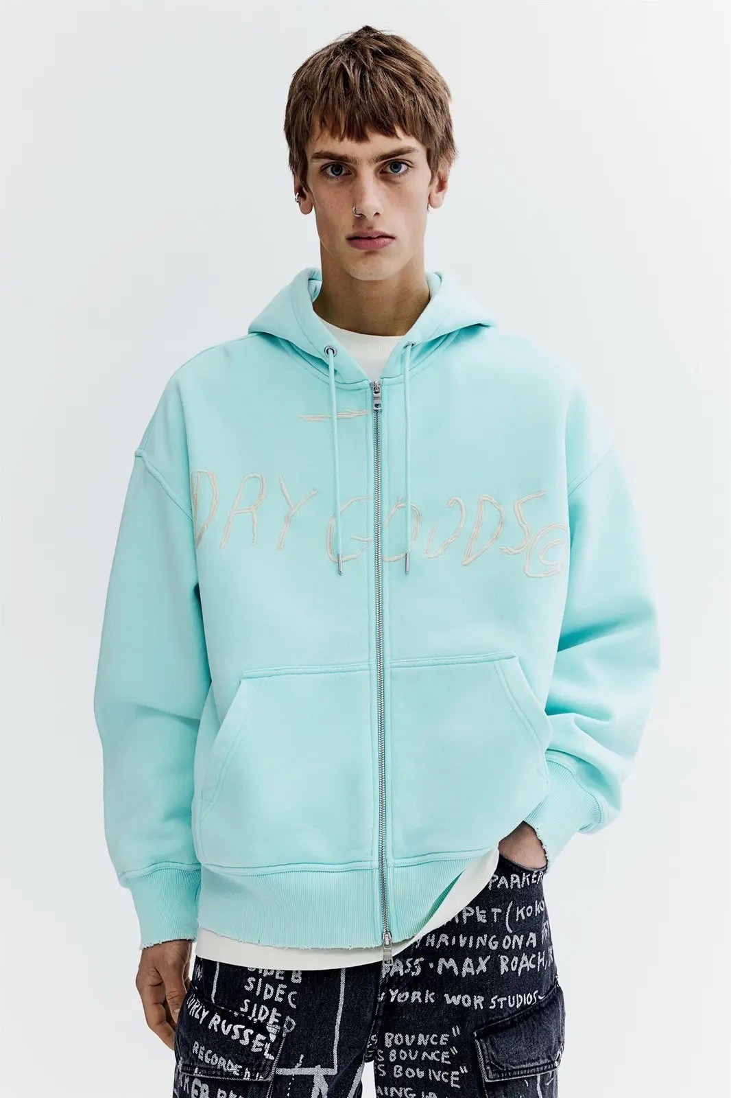 Ev Bravado Who Decides War x H&M x Basquiat Dry Goods Zip Hoodie Men’s Size XL