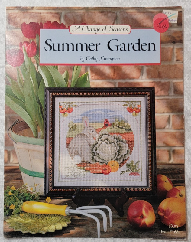 Summer GardenCathy Livingston cross stitch leaflet Just Cross Stitch
