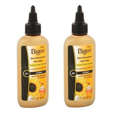 Bigen Semi Perm Hair Color Jet Black, 3 oz - Pack of 2