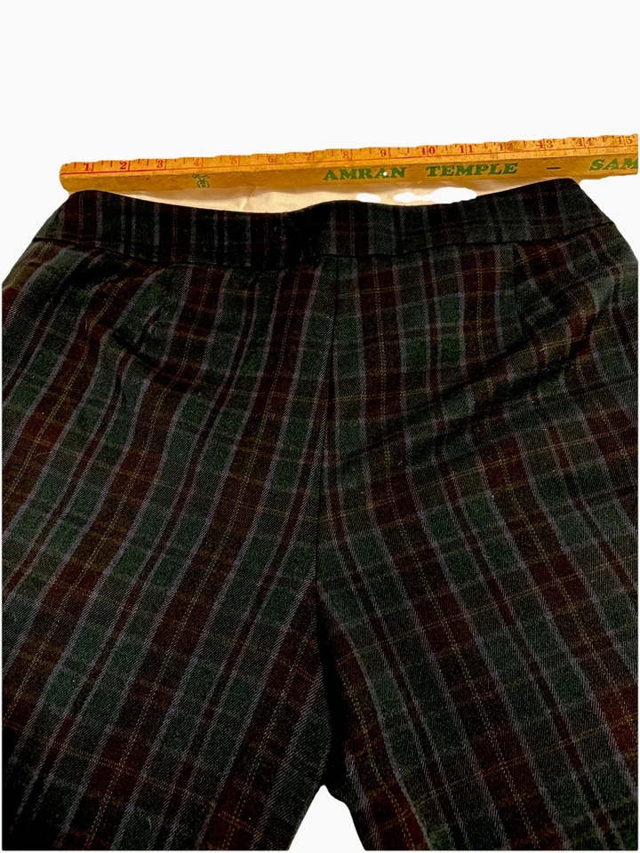 Talbots Signature Womens Navy Green Plaid  Blend Dress Pants Slacks CA23147 Sz 6 - Image 3 of 4