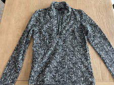 Spyder Ladies Printed 1/4 Zip Fleece Active Top Long Sleeve Gray Size M