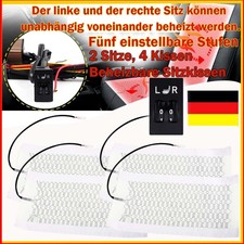2 Set 5 Stufen Auto Carbon Universal Sitzheizung Heizmatten Nachrüstsatz KFZ PKW