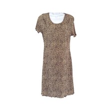 VTG Connected Apparel Short Sleeve Midi Dress Dark Academia Minimalist Classic
