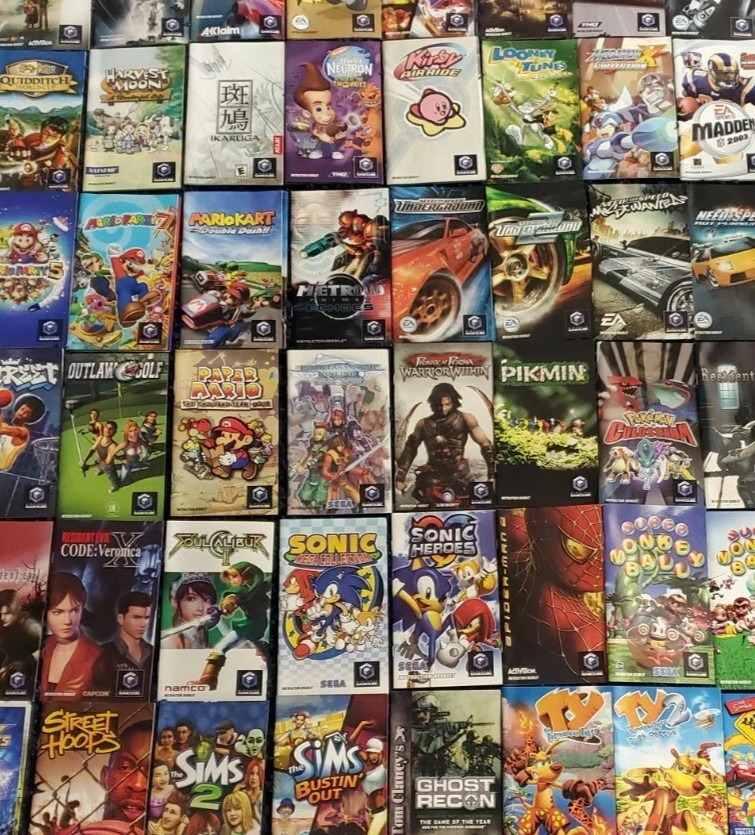 Nintendo Gamecube Game Instructions Manual Booklet - Pick & Choose Letters T - Z