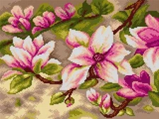 Orchidea Needlepoint canvas for halfstitch without yarn Blooming Magnolia 271...