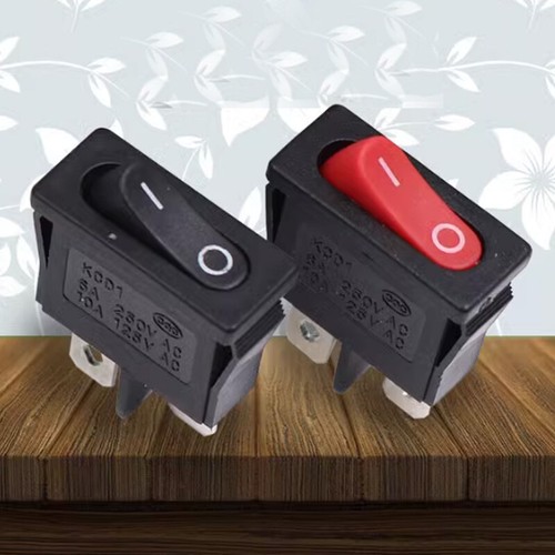 2 Position Rectangular Rocker Switch 2 Pin 6/10A 250V/125V KCD1 ON OFF Red Black - Picture 8 of 9