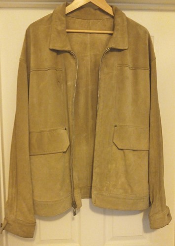 Frye, Vintage Frye Leather Mens Jacket Large Two Outside Pockets Two Inside Pockets