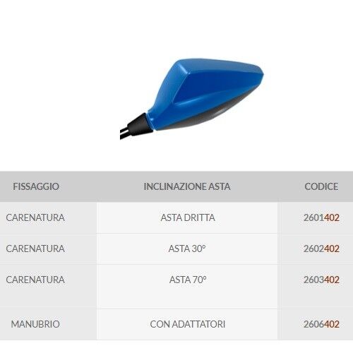 Specchietti ORION univ. blu OMOLOGATI KTM DUKE 125 200 390 - Foto 1 di 1