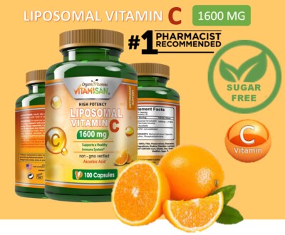 Pure Vitamin C 1,600 mg, Antioxidant, High Absorption supplements Liposomal