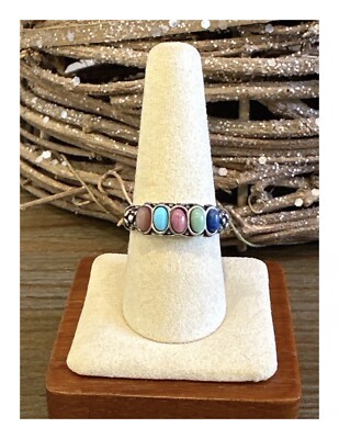 Carolyn Pollak .925 Sterling Silver  Multi Gemstone Ring Size 9