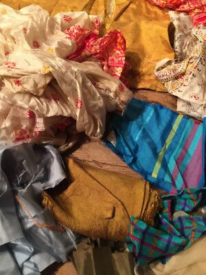 Vintage Rayons & Seide Stoff zum Steppen kleiner Handwerksprojekte