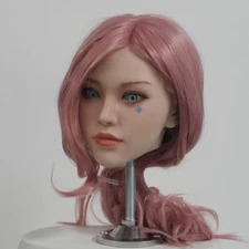 (Only Head)Real Silicone Sex D-oll Head Implanted Hair Adult Love Toys Sex Toy