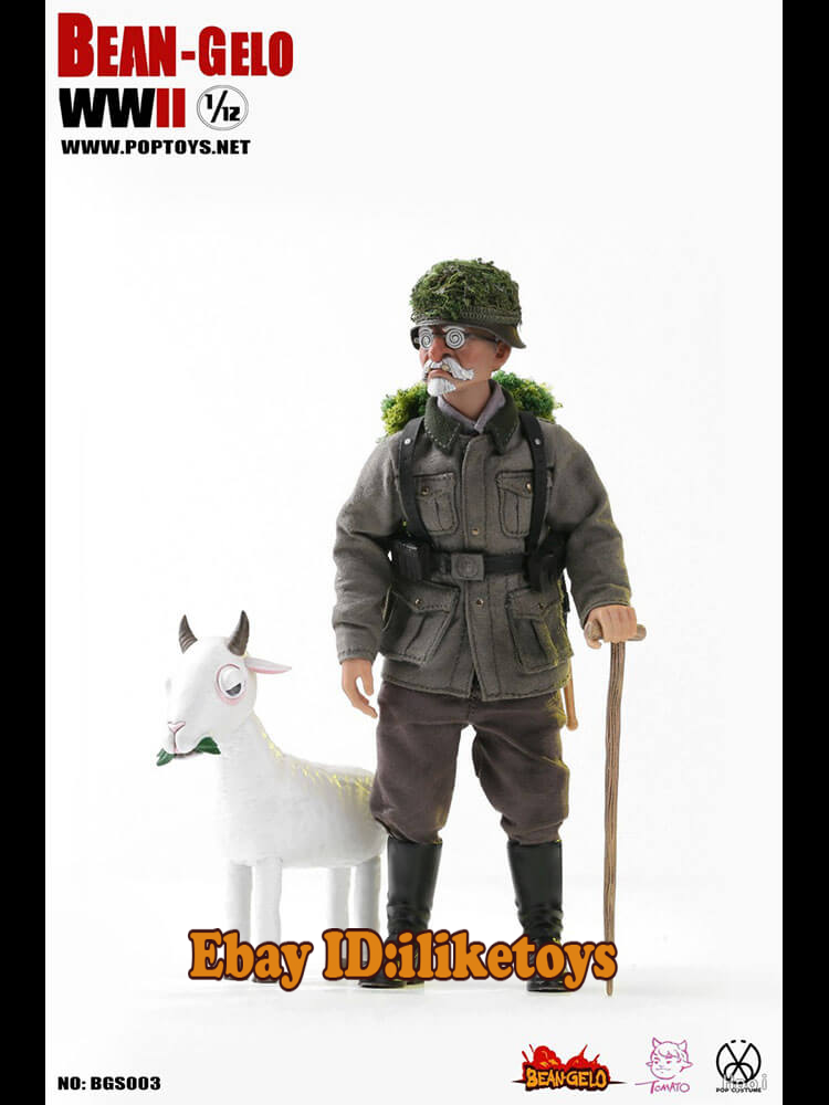 POPTOYS BEAN GELO WWII Weber Sniper Old Man Soldier 1/12 Scale