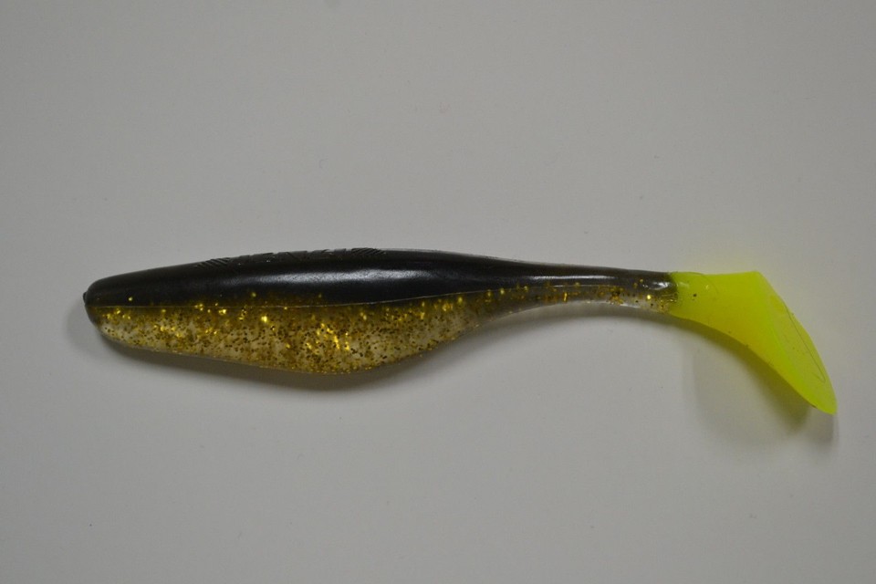 Leurre Jenzi River Shad – Paillettes Orange, Pour Basse, Perche, Sandre, Neuf, Appât En Caoutchouc