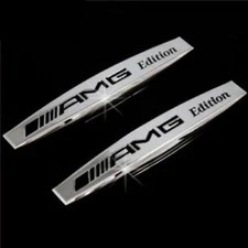 2x NEW A.M.G fender badge TRUNK Car Body Side Skirt Sticker Emblem