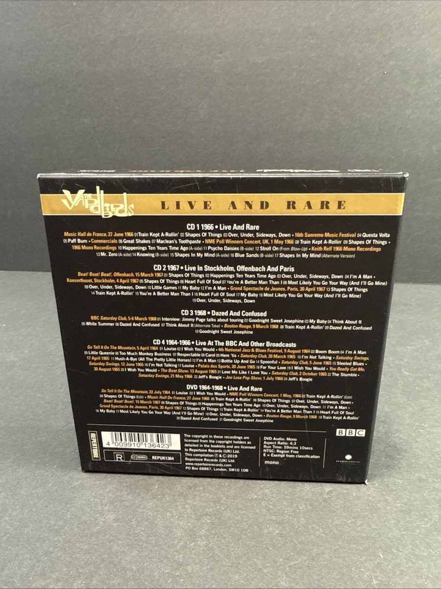 The Yard Birds Live And Rare CD Album Box Set 4 CD 1 DVD UK