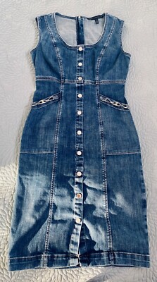 white house black market denim dress Mini White House Black Market Strapless