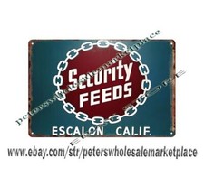 Security Feeds barnyard farmhouse metal tin sign home decoration design