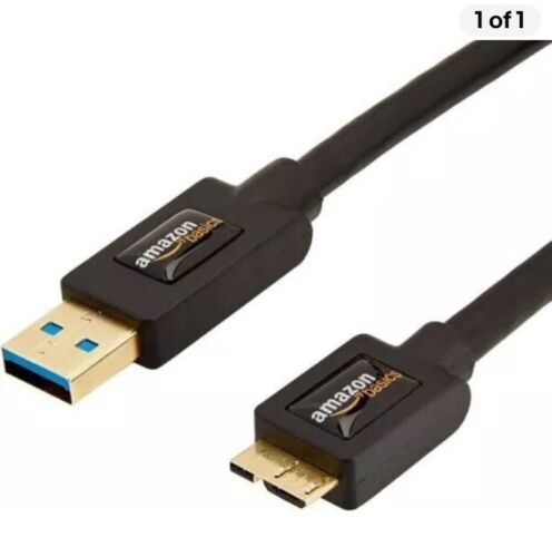 NEW USB 3.0 Charger Cable - A-Male to Micro-B - 3 Feet Black