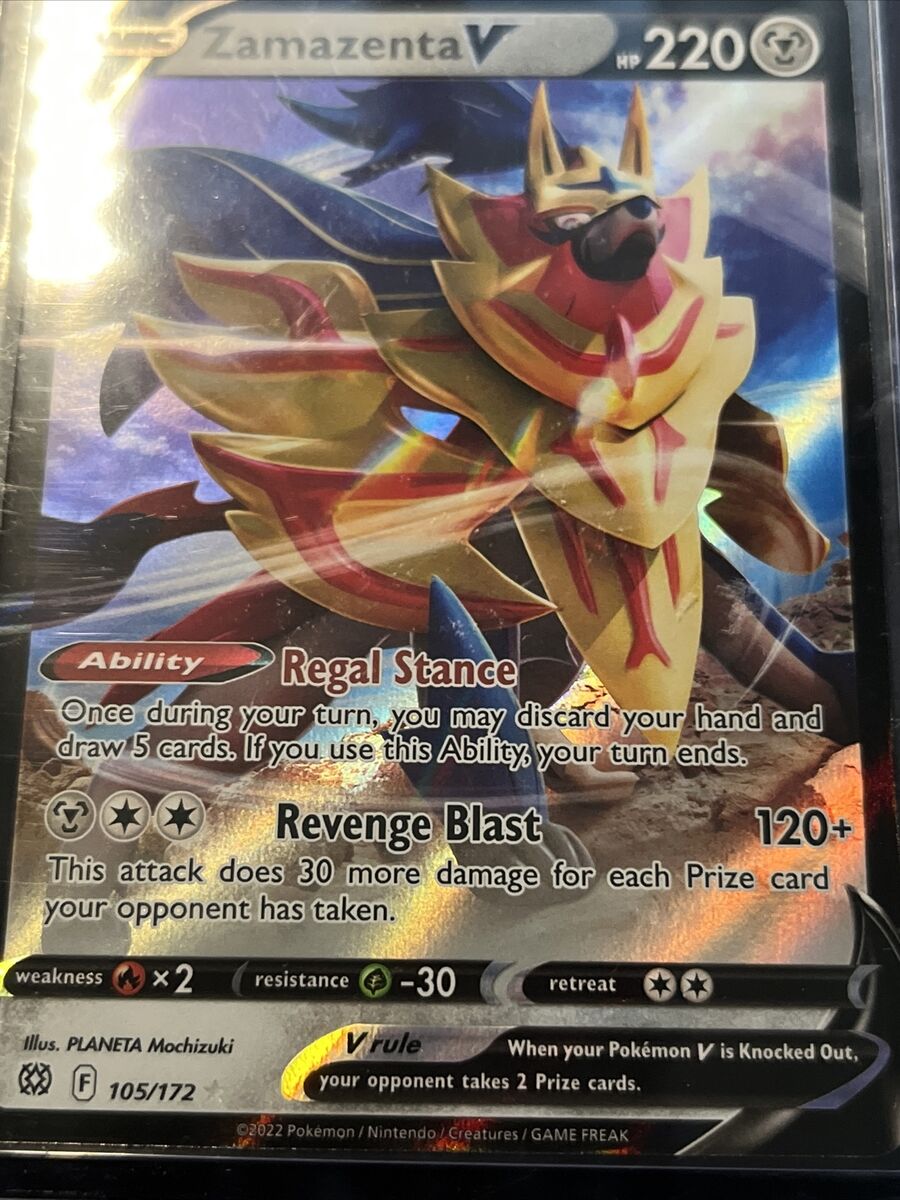 Zamazenta V - 105/172 - Ultra Rare - Pokemon Singles » Generation 8 - SS »  SWSH09: Brilliant Stars - The Side Deck - Gaming Cafe