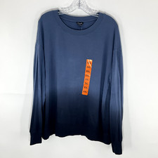 Splendid Top Women XXL Ombre Blue Long Sleeve Stretch Knit Round Neck NEW