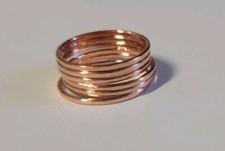 Solid Copper rings 1.5mm aprox width textured rings for pain management