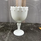 7”x4" Tear Drop Planter, Indiana White Milk Glass, Vase/Compote/Chalice
