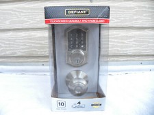 New Sealed Defiant Touchpad Deadbolt And Knob Combo Satin Nickle 1005 411 875