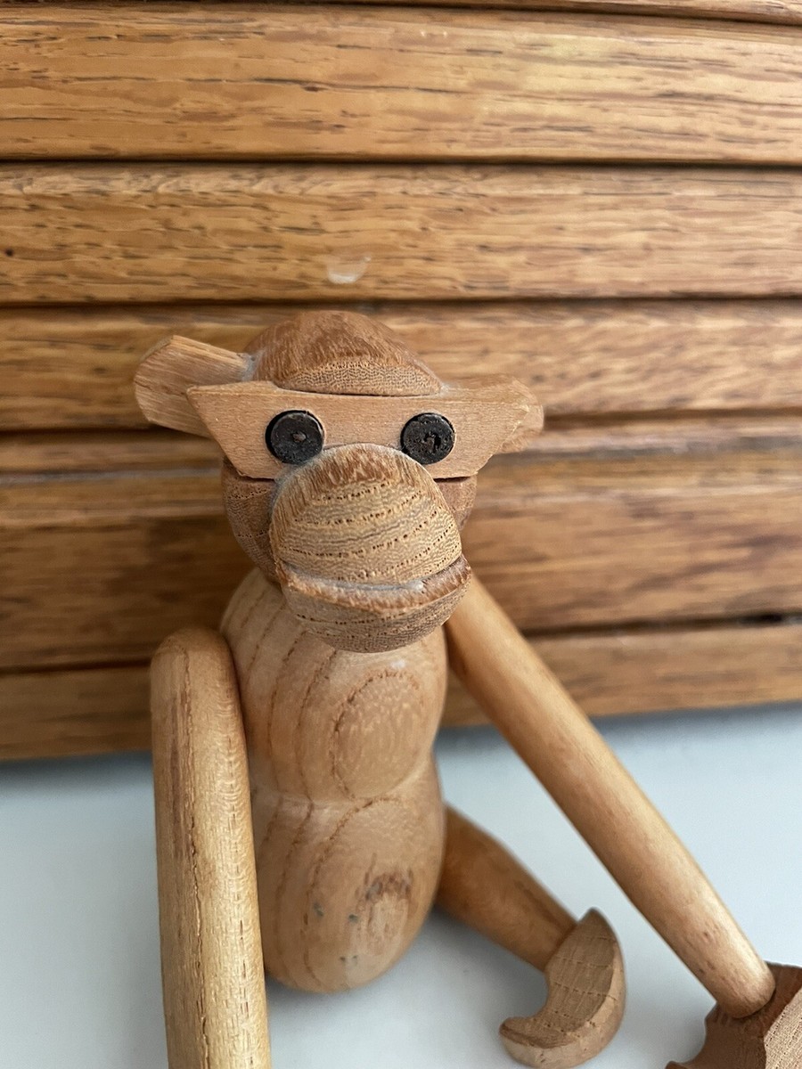 Vintage Viking Hand Made Japan Modern Wooden Monkey | eBay