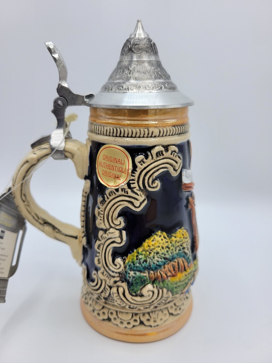King Beer Stein A-4889 - German - w/ Lid and Original Tag NEW