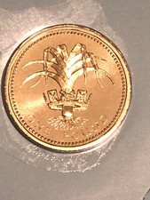 1990 £1 Old Round One Pound Coin Welsh Leek in Coronet Uncirculated UK BUNC
